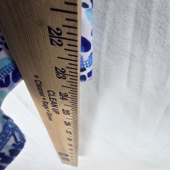 Lilly Pulitzer Luxletic Weekender Blue And Pink Midi Leggings Sz XL - Picture 8 of 8